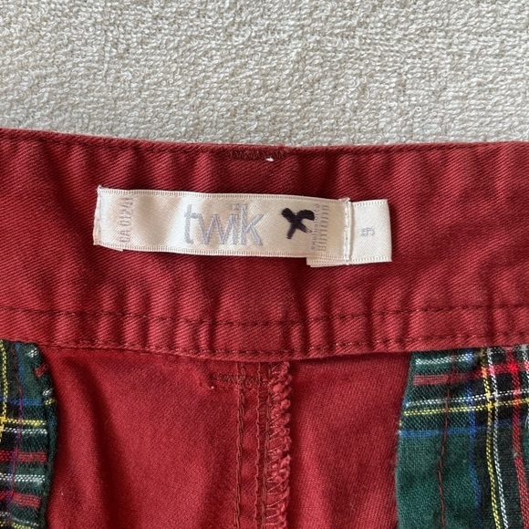 TWIK High Waist Straight Leg Pant 9 Red - Picture 3 of 16